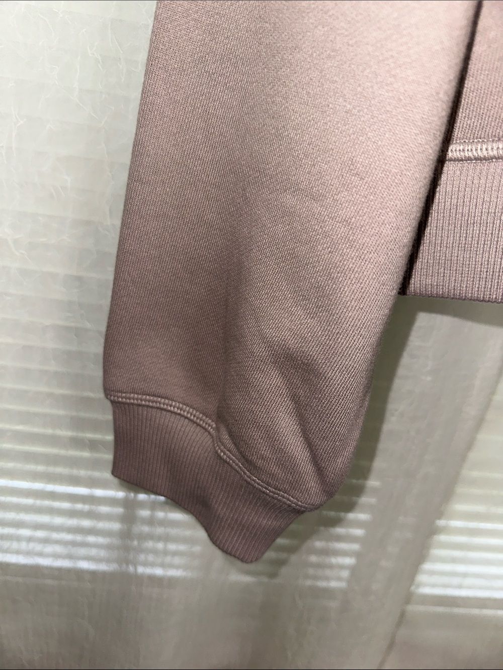 PELOTON L Anorak Color Block Tan White Snap Front Graphic Back Sweatshirt Hoodie - Picture 8 of 12